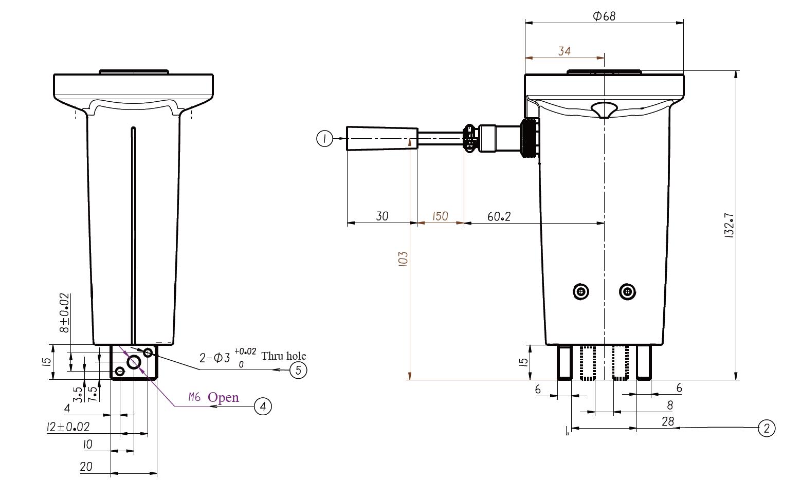 1 léaráid suiteála robot tionsclaíoch gripper z-efg-r