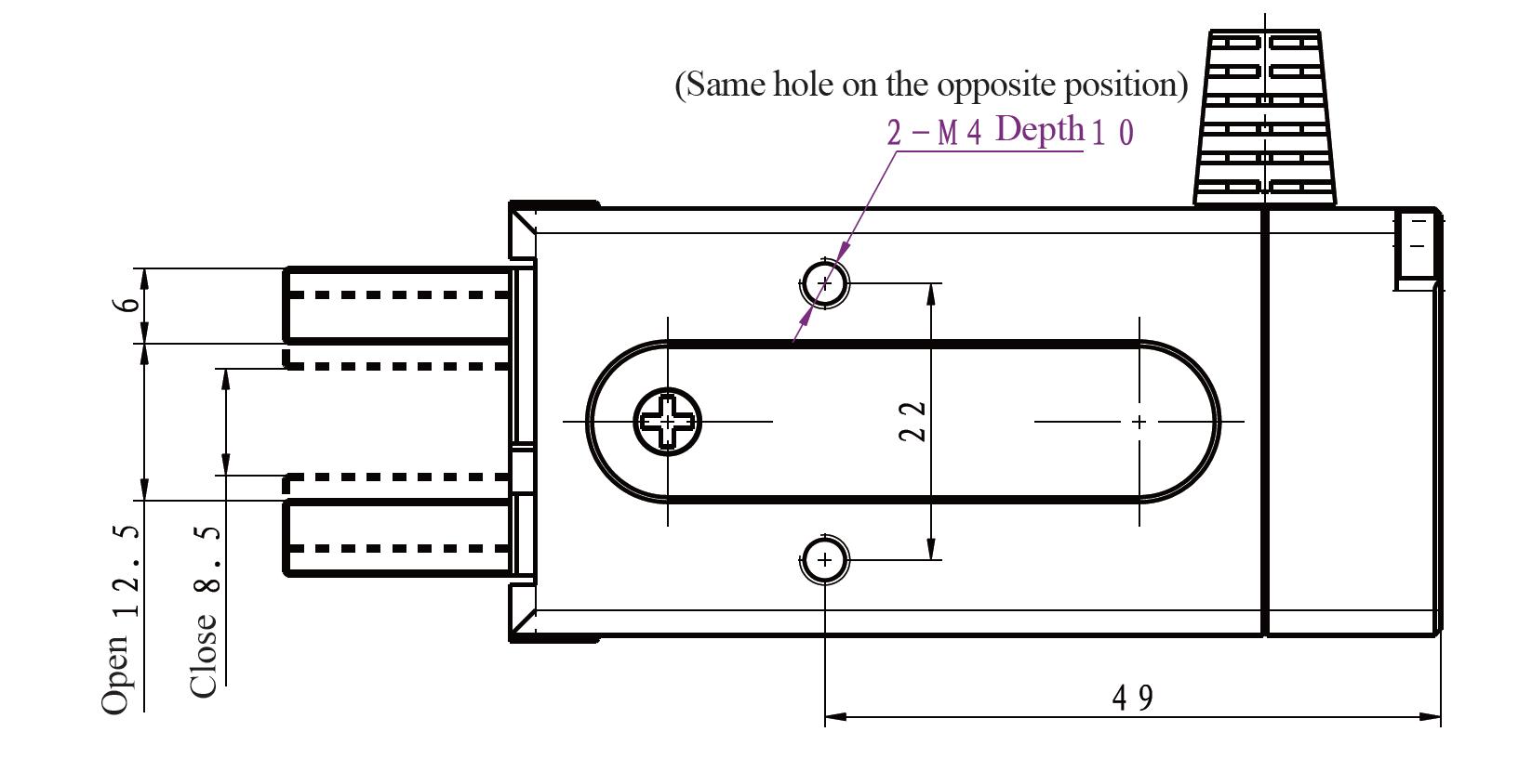 2 Eserese nwụnye Industrial Robot Gripper