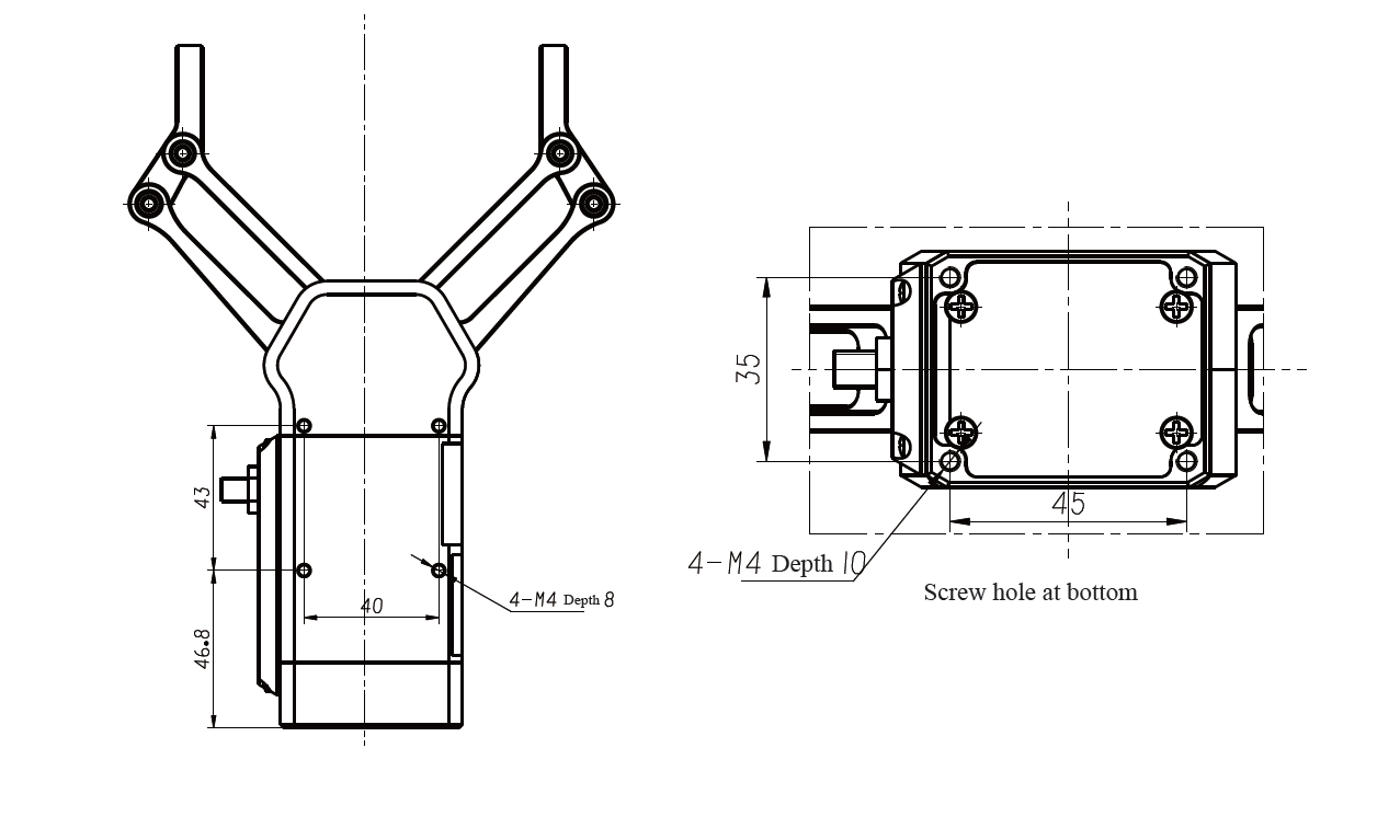 2 Pinza robótica industrial Z-EFG-100