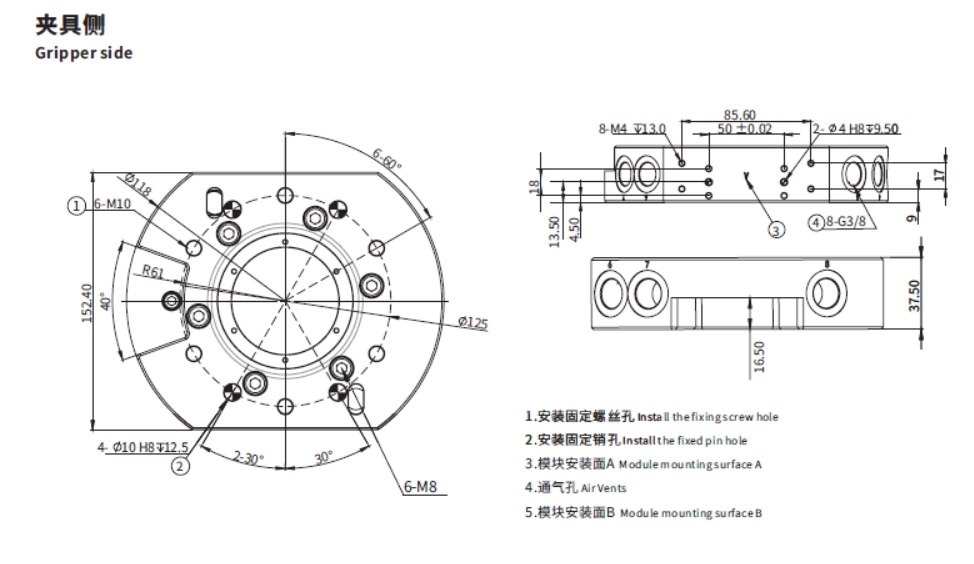 GCA-S150 Gripper side