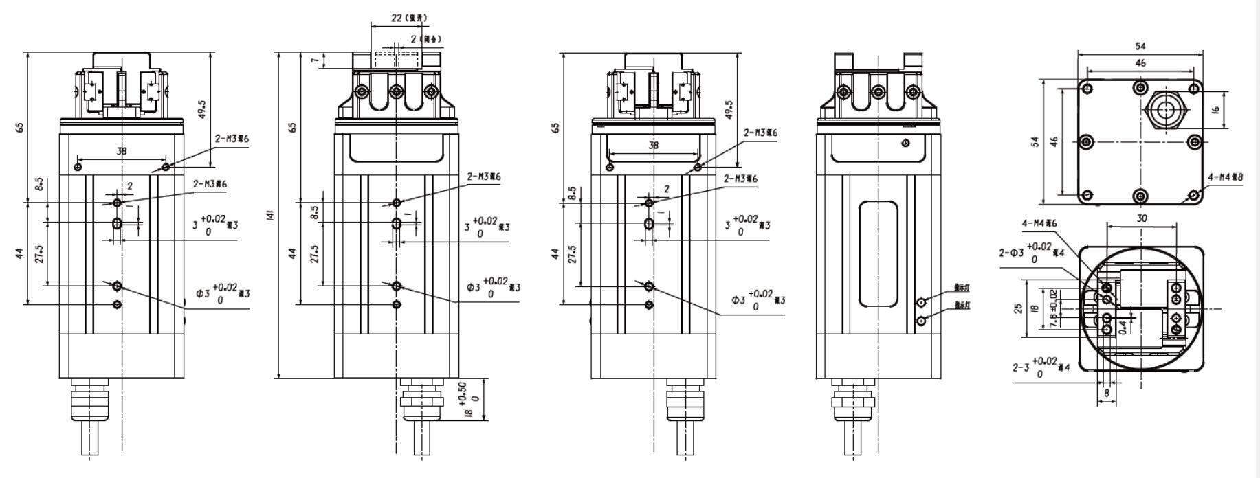 Ukuran gripper Z-ECG-20C