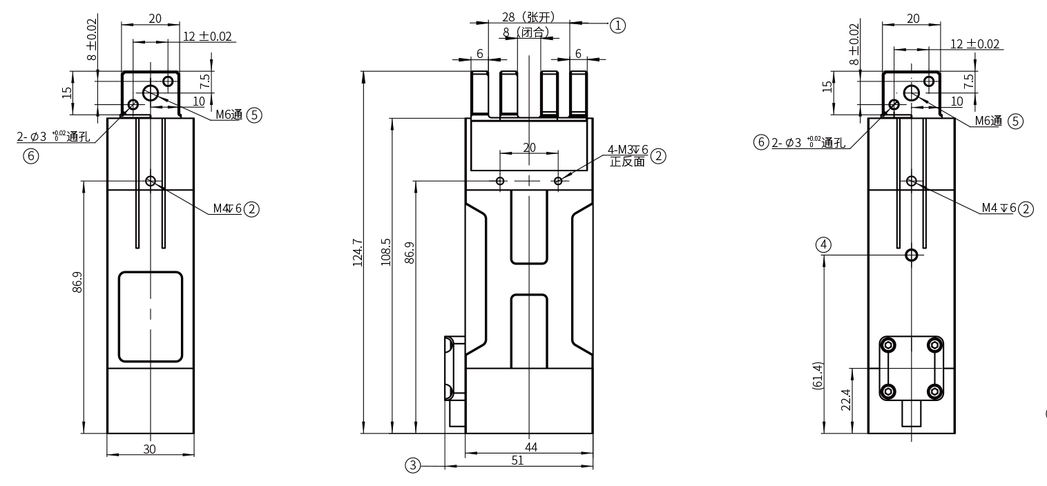 Pinza robótica colaborativa Z-EFG-20P